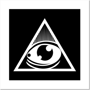 All Seeing Eye White Posters and Art